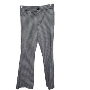 Zara Glen Check Plaid Straight-Leg Pants Women’s Large
